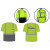 4-XL  CLS 2 LY BLACK BOTTOM MESH T-SHIRT  W/ MERIDIAN WASTE LOGO (2C - 2L)