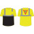 Class 2 Black Bottom T-Shirt w/ Full Color Waste Connections SAFETY DRIVEN Logo - Lime Yellow, 2-XL