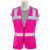 Non ANSI Rated Safety Vest, Hi-Vis Pink, 3-XL