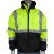 Class 3 Black Bottom Bomber Jacket, Fixed Liner, Hi-Vis Yellow, 3-XL