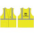 2XL CLS 2 ECON SAFETY VEST LY ECONOMY W/ZIPPER CLOSURE W/ECOWASTE SOLUTIONS LOGO 1C 1C 2L