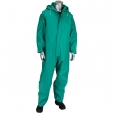 CHEMFR™ TREATED .042MM PVC GREEN COVERALLS WITH HOOD