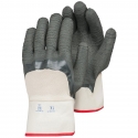 Jersey Glove, Safety Cuff, 3/4 Coverage Latex Coated w/ Nitrile Overdip, A3