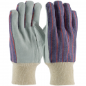 Economy Single Palm Leather Work Glove, Knit Wrist, One-Size