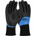 BLUE POLYKOR™ BLENDED GLOVE, ACRYLIC LINING, BLACK NITRILE COATED PALM, TOUCHSCREEN COMPATIBLE, A4